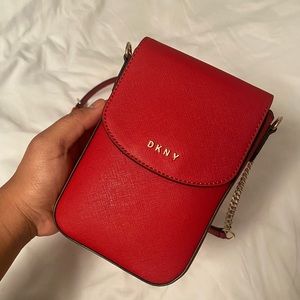 DKNY small crossbody bag in Red and black inside